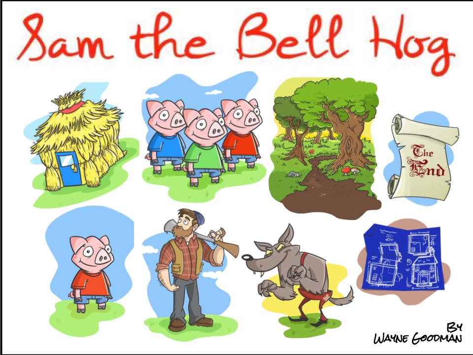 Sam The Bell Hog - Three Little Pigs - The Story Teller Deck